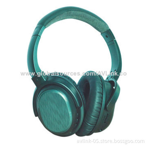Gun-color Active Noise-canceling Stereo Aviation 3.5mm Headphone with CSR Bluetooth 4.0 Chipset